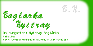 boglarka nyitray business card